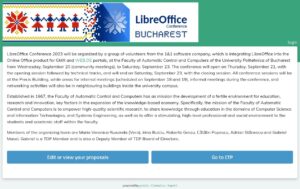 Meet us in Bucharest, and tell us what you’re doing with LibreOffice! The event is now live: https://events.documentfoundation.org/libreoffice-c