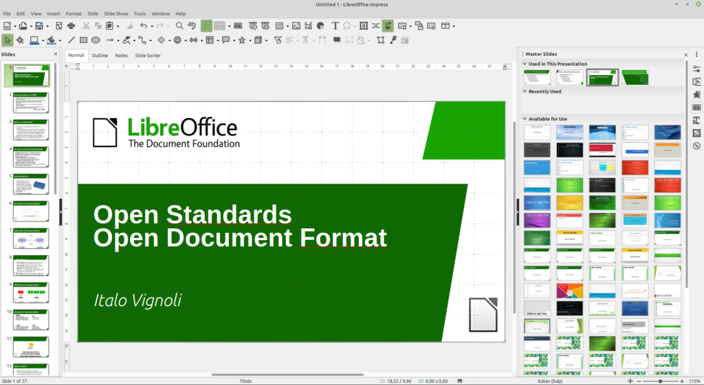 LibreOffice Tips & Tricks Converting 43 Slides into 169 Slides The
