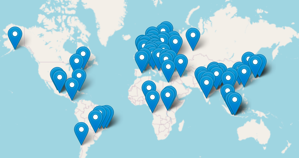 Map of LibreOffice community members