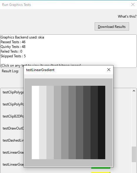 Screenshot of VCL tests