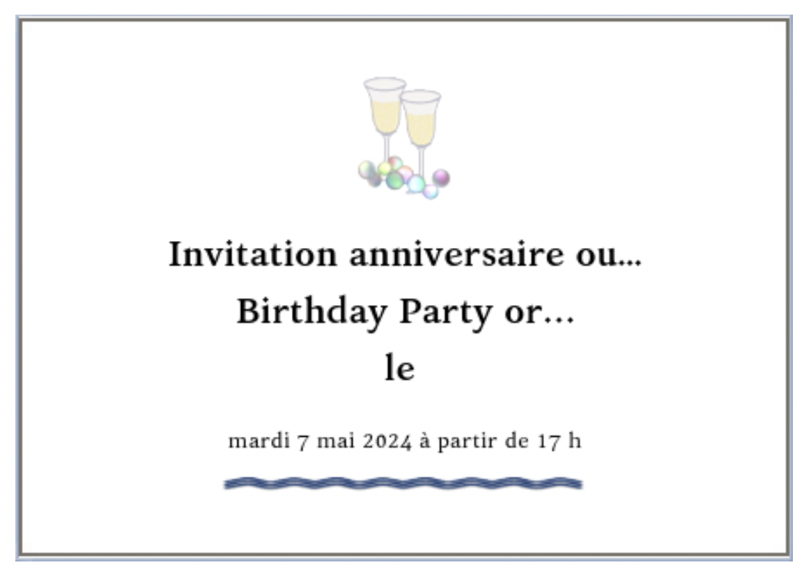 LibreOffice invitation template