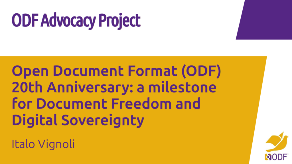 ODF 20th Anniversary Video - TDF Community Blog