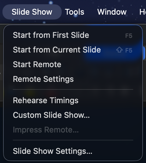 Screenshot of Impress Remote