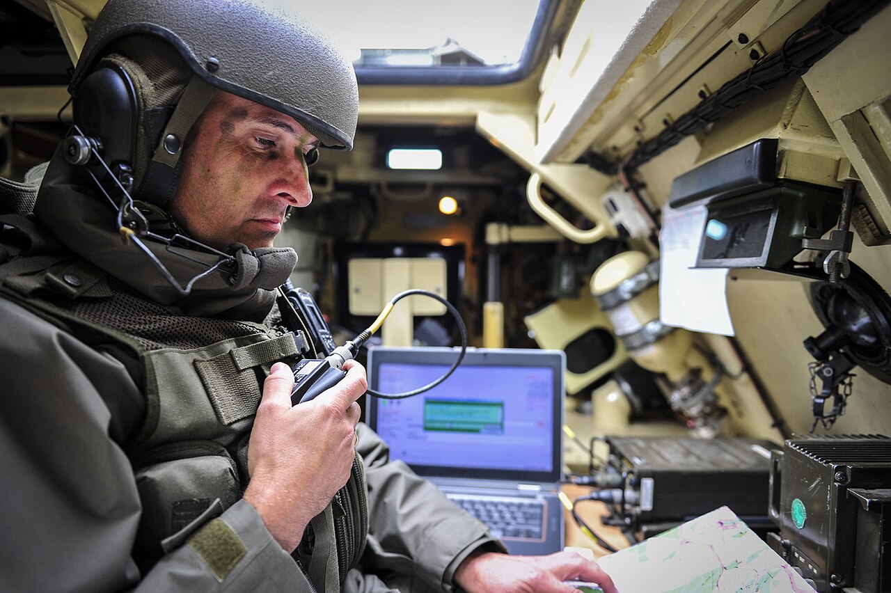 Austrian officer in a tank
