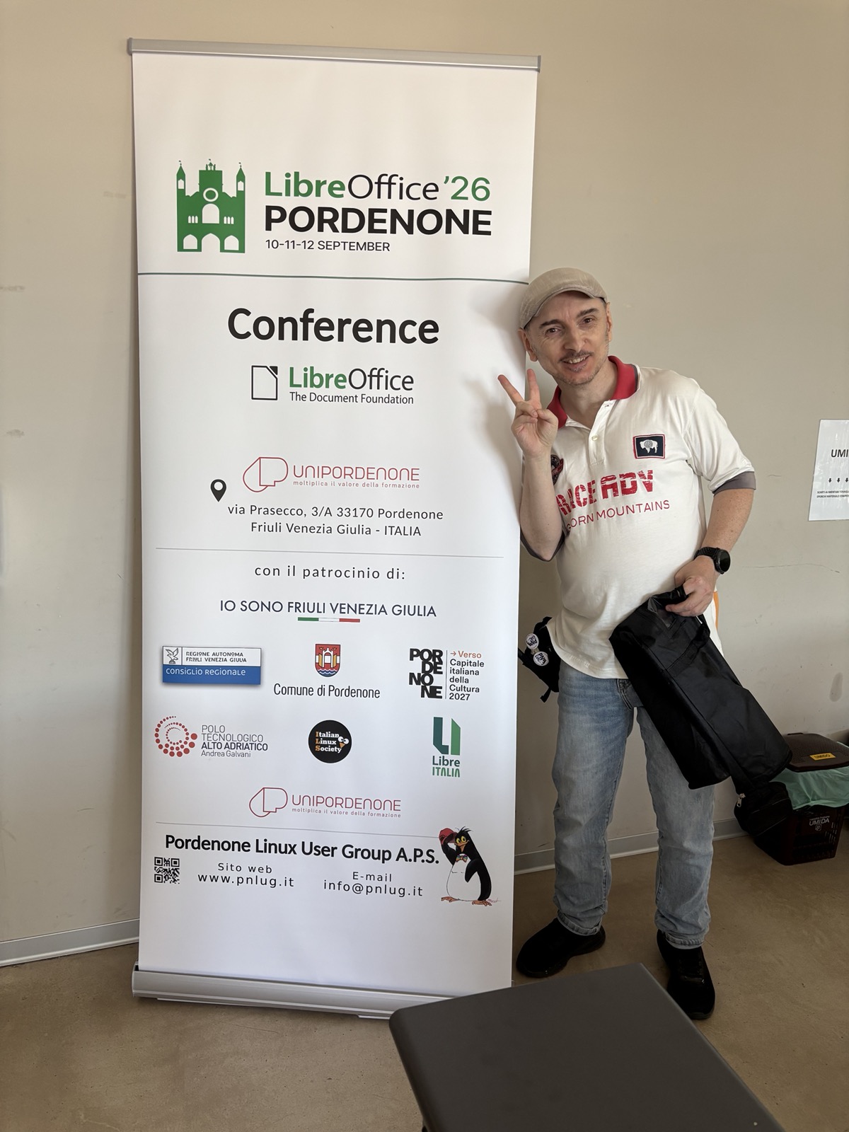 Conference roll-up banner