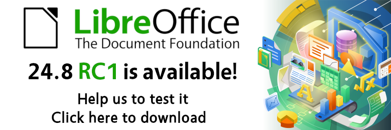 LibreOffice 24.8 RC1 banner